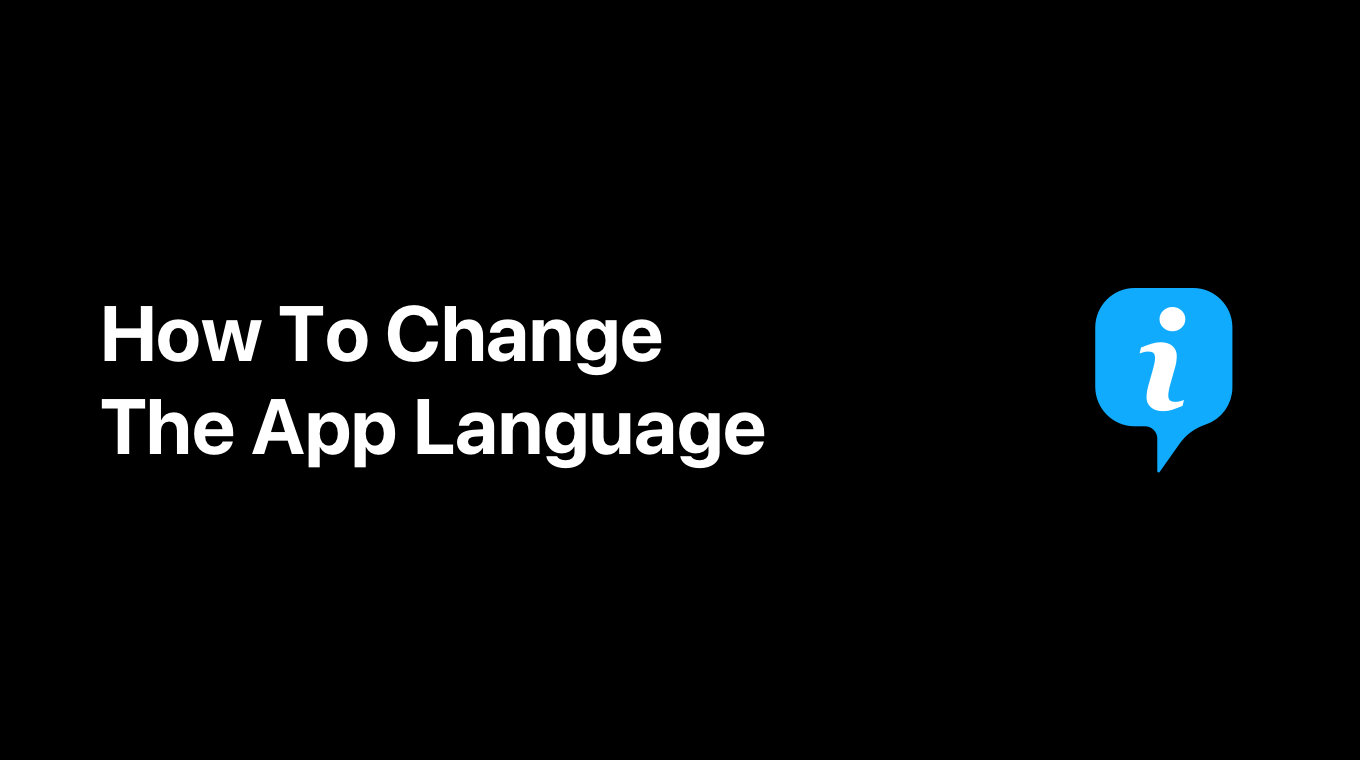 How To Change The Language